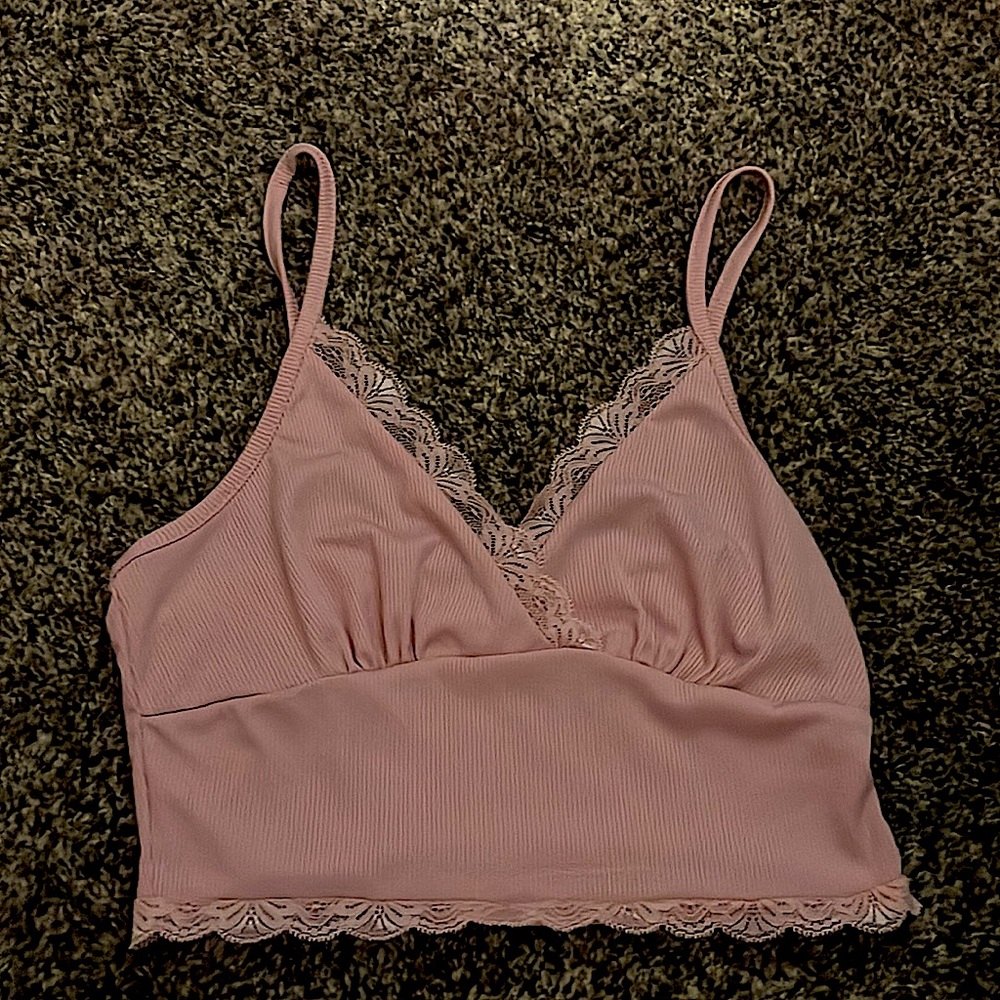 Size S, light pink crop cami top.